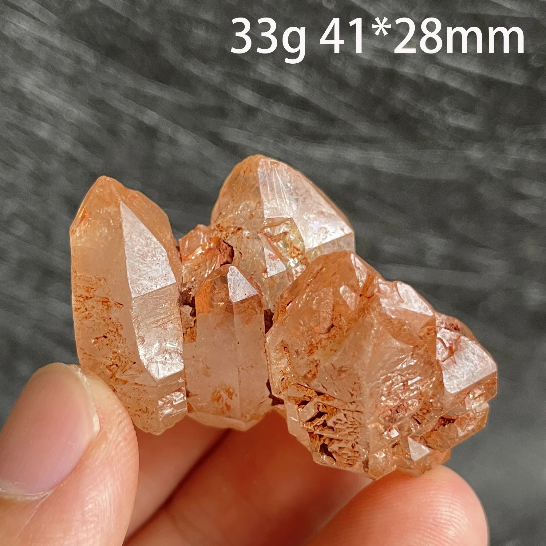 Natural Stone Red Mud Herkimer Diamond Skeletal Crystal Cluster Mineral Specimen Clear Quartz Raw Rock Decor Healing Madagascar