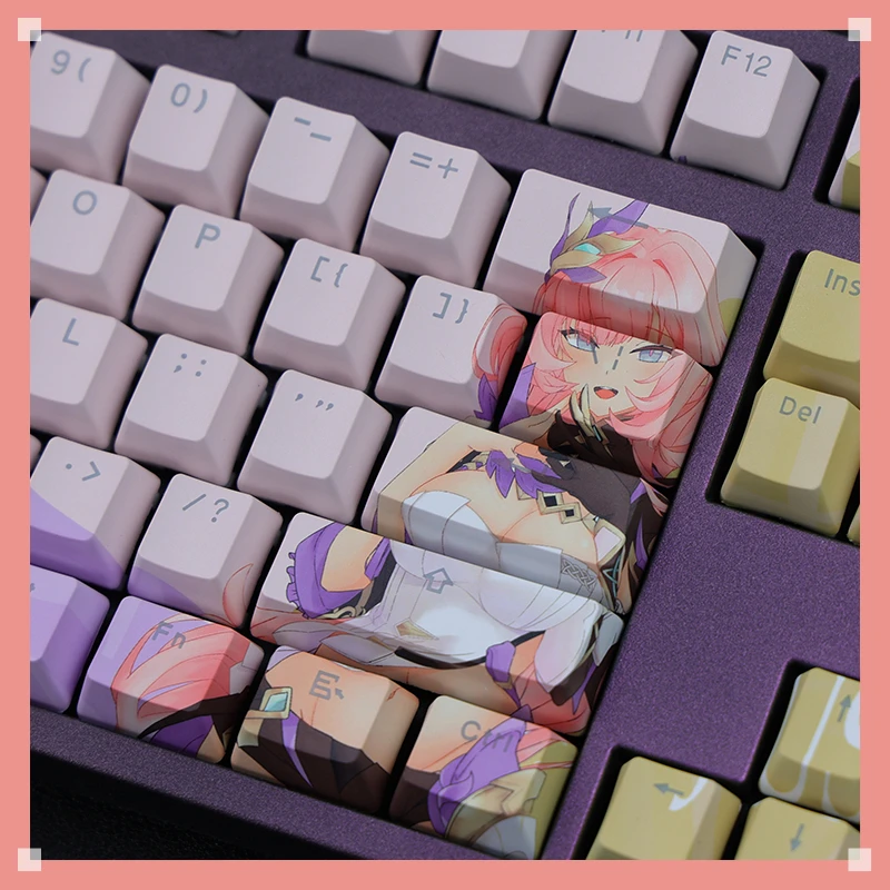 108 Keys/Set Honkai Impact 3 Elysia PBT Keycaps For Mechanical keyboard Gaming Mx Switch OEM Profile Keycap Anime Key Cap Custom