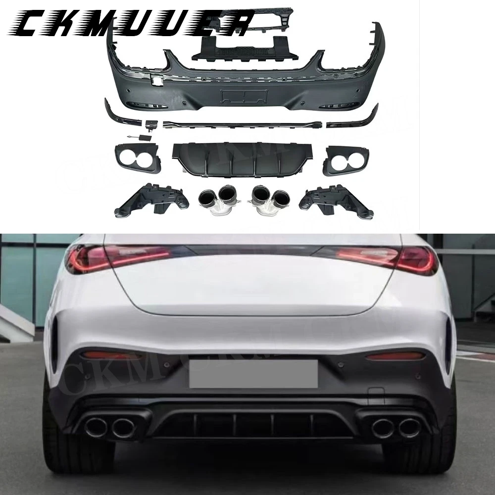 

CKMUUER ABS глянцевый черный диффузор заднего бампера, выхлопные трубы для Benz C254 GLC43 GLC63 AMG Coupe 2024-2025, комплекты кузова автомобиля