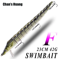 Chan's Huang 1PCS  S-Shape Action Snake Multi Jointed Swimbait 23CM 42G / 9INCH 1.48OZ Lifelike Eel Fishing Lure Artificial Bait