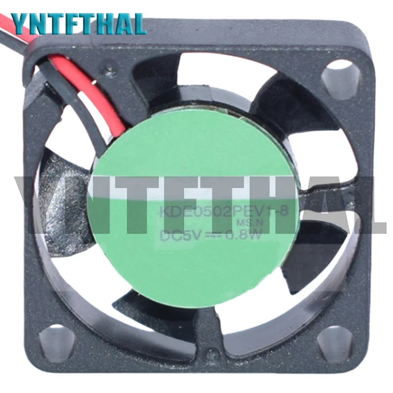 New KDE0502PEV1-8 25*25*07MM 2.5CM 5V 0.8W 2 Lines  Cooling Fan