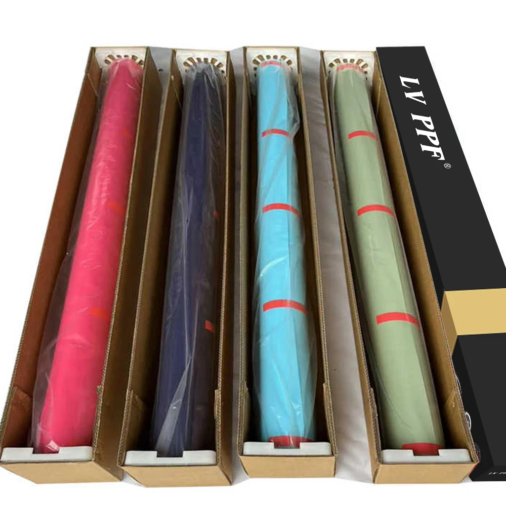 

Blue Vinyl Luxury Car Wrap Sticker TPU Material Color-Changing Film Self-Healing Chrome Body Wrap for Vehicles