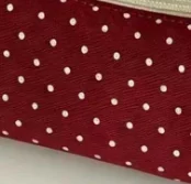 Polka Dot Pencil Case Black Large Capacity Pencil Pouch Zipper Stationery Storage Bag for Students School Office Travel Supplies