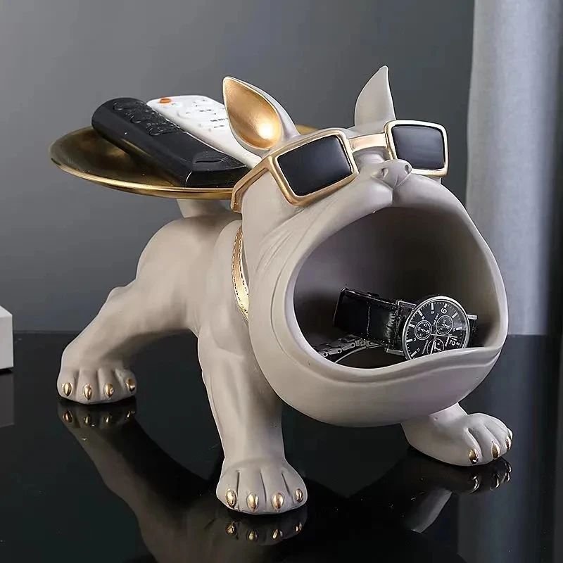 

Bulldog Animal Figurines Cool Dog Statue Sculpture Living Study Room Bedroom Decor Home Interior Decoration Accessories