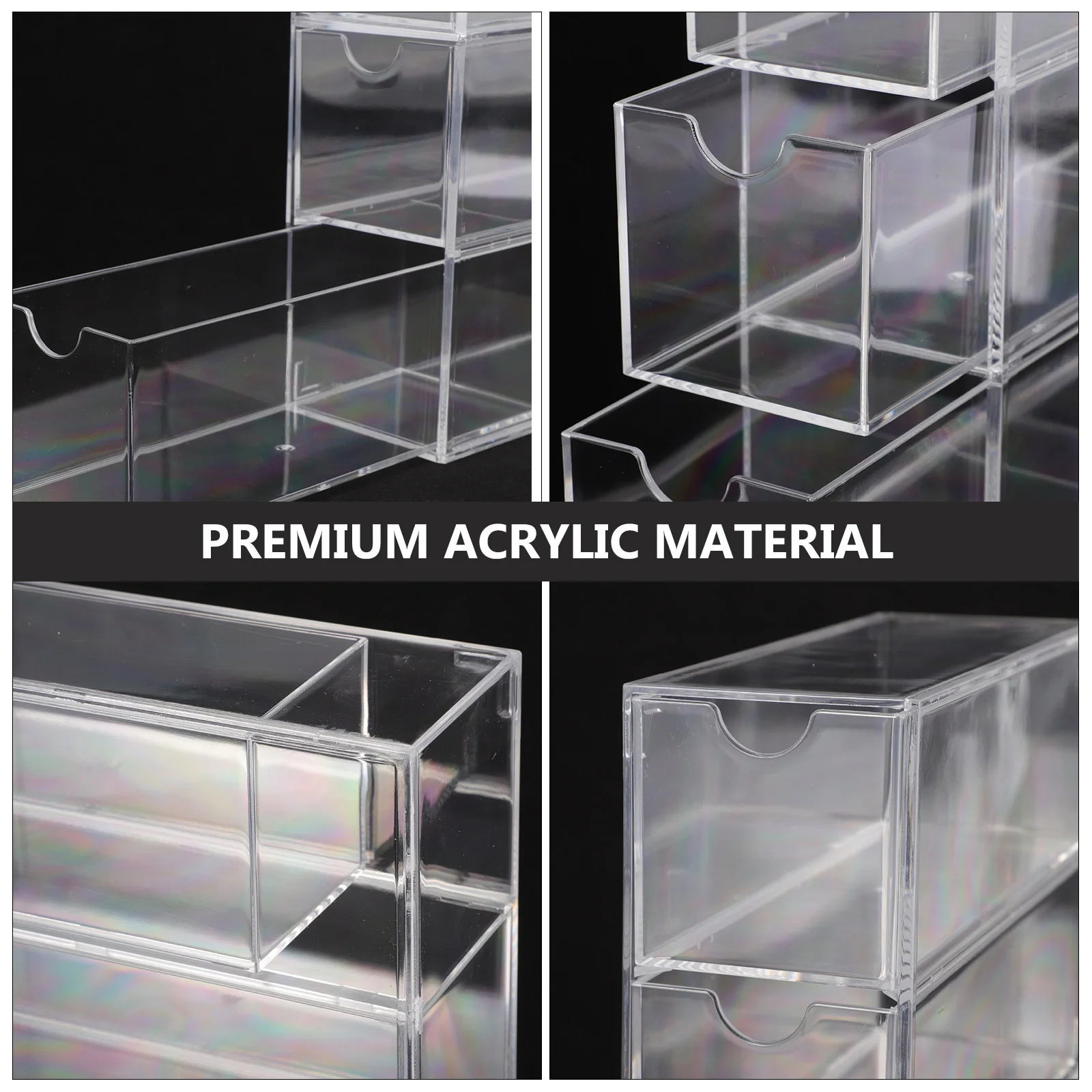 

Sunglasses Organizer Acrylic 4 Drawers Clear Eyeglass Holder Storage Case Display Rack for Multiple Glasses Durable Organizer