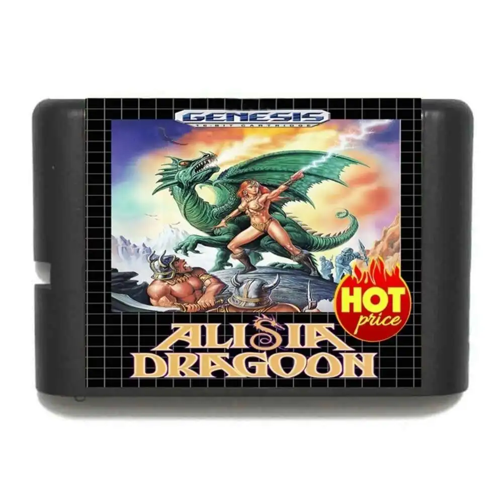 وصل حديثًا بطاقة ألعاب أليسيا دراجون 16bit MD لمحرك سيجا ميجا لنشأة