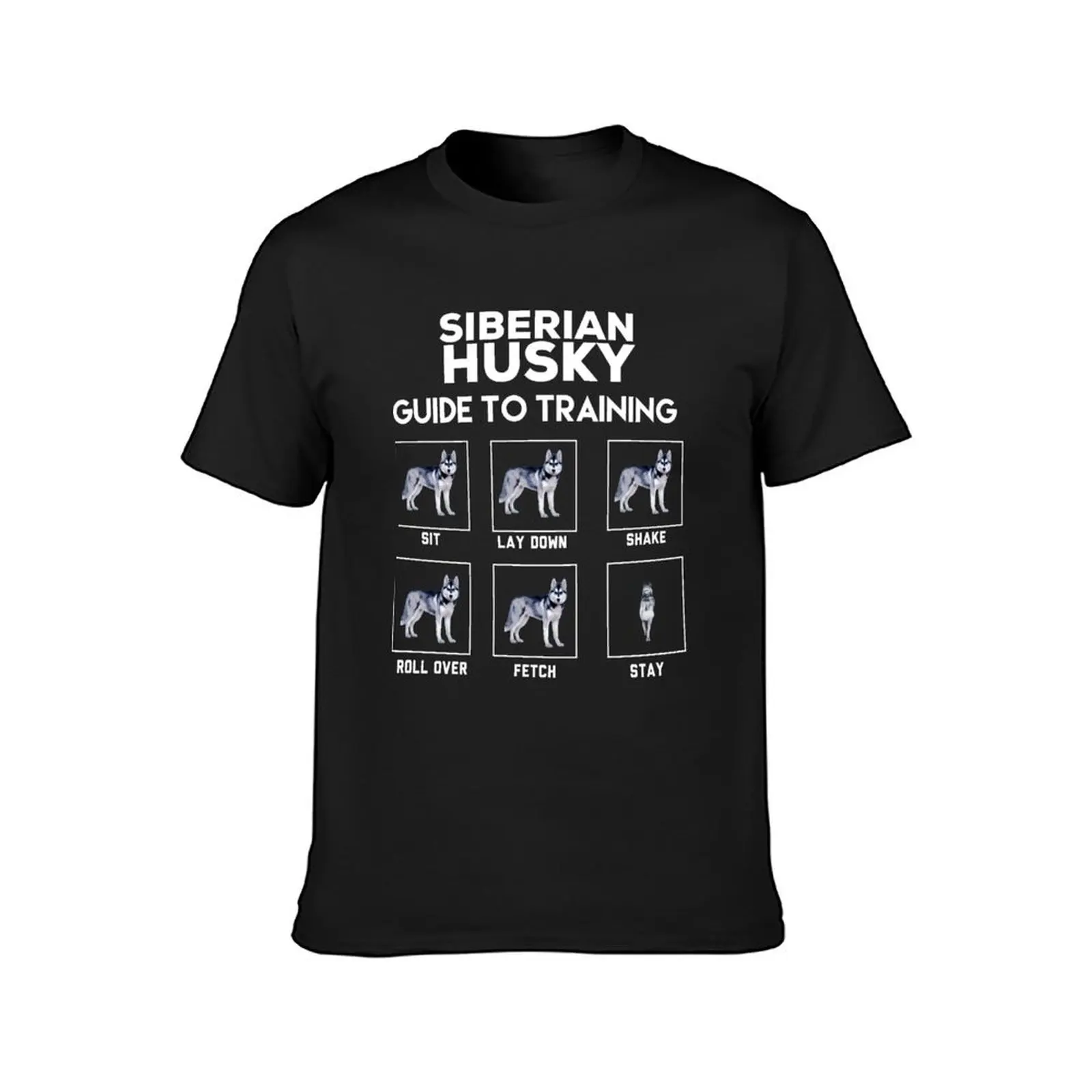 Siberian husky guide to training T-Shirt graphics for a boy sweat heavyweights mens vintage t shirts