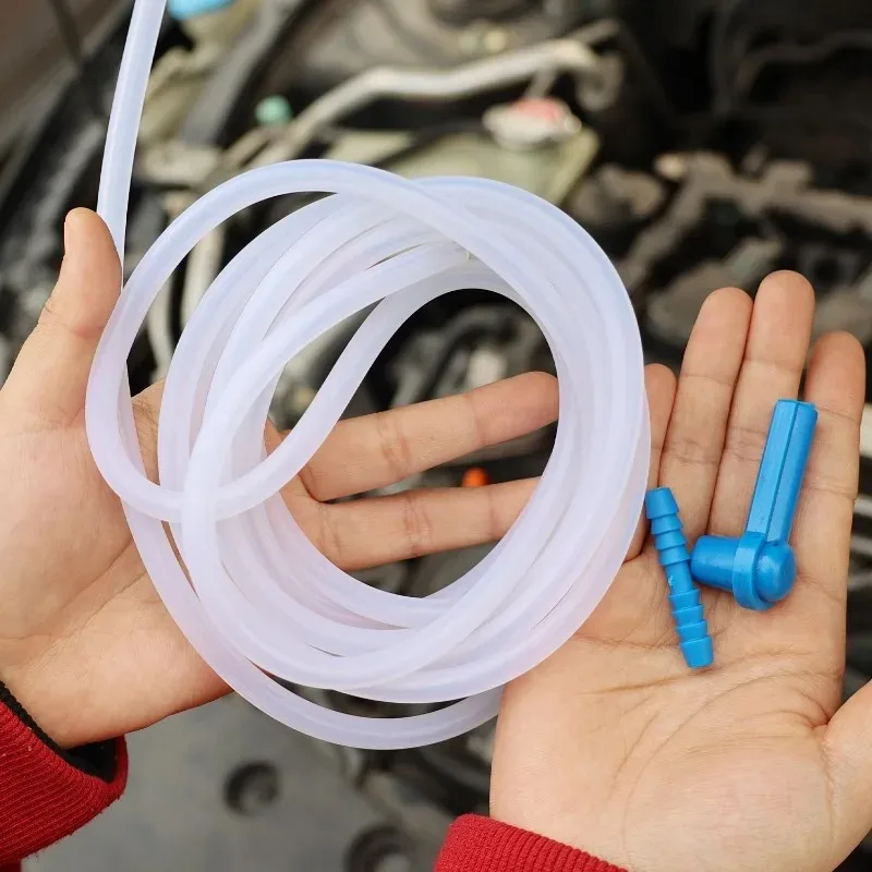 Bomba de intercambio de aceite de líquido de frenos automático con manguera de bombeo de aceite de 50cm, Kit de drenaje vacío, purgador, conector de engrase de frenos de coche, llenado de aceite