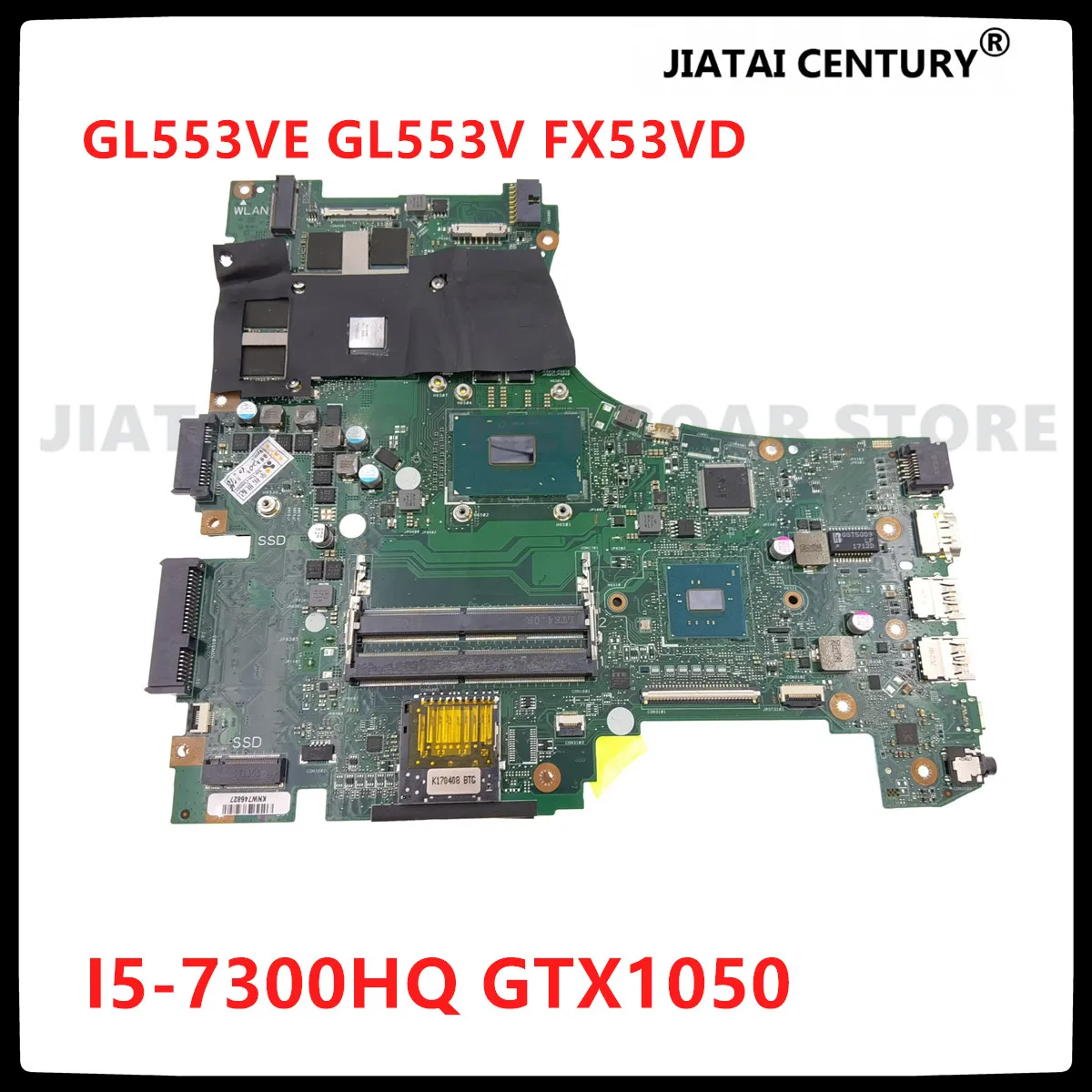 

For Asus ROG GL553VE GL553V FX53VD ZX53V original mainboard GL553VD Laptop motherboard i5-7300HQ GTX1050