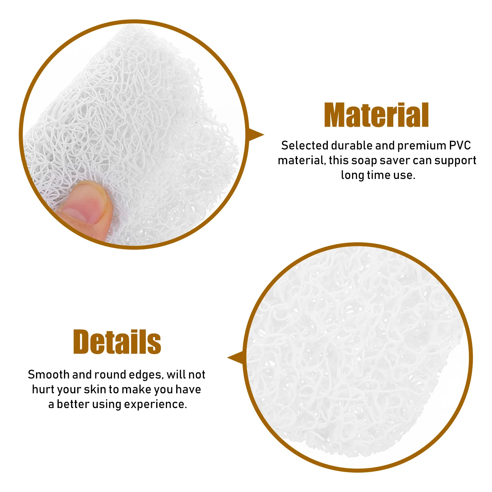 

6pcs Anti-Slip Premium Pvc Soap Saver Drain Mat For Bathroom Kitchen Shower Shower Soap Holder Storage Tray