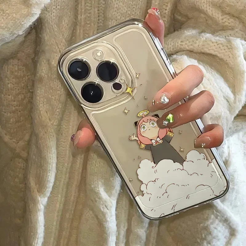 Ins lovely Little Angel of Wealth For iPhone16 Pro Max 15 14 13 12 11 XR XS Max 7 8Plus Y2K Cartoon  Anime anti fall phone case