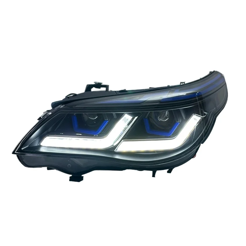 -For Upgraded LED Headlight Assembly Thunder Style Blue Eyebrow DRL for  5 Series E60 03-10*