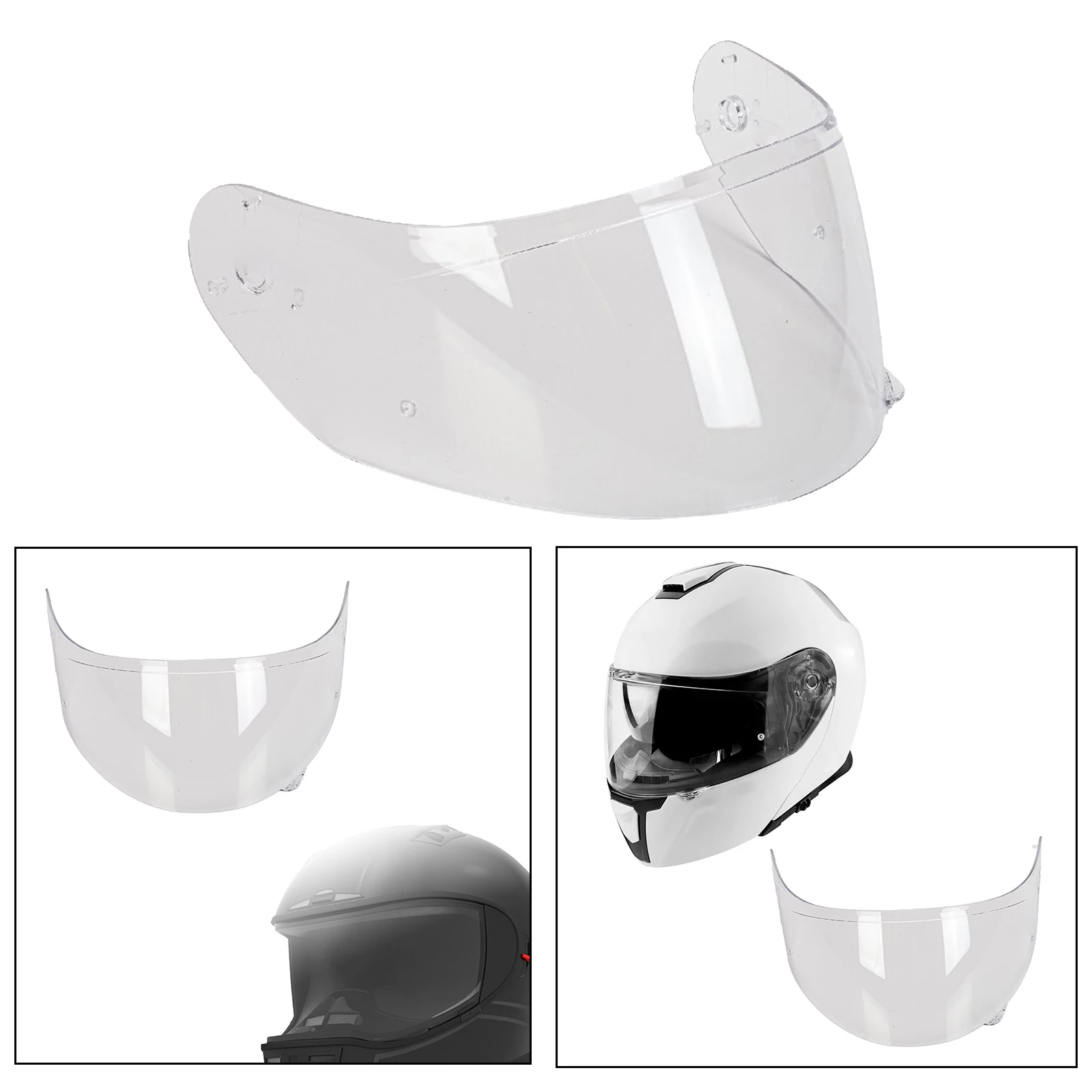 

Helmet Shield Replace Parts Full Face Helmet Visor for Gecko Sv Mt-v-24 Helmet Wind Shield Replace Easy Installation 26x23x16cm