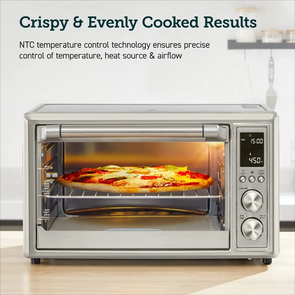 12-in-1 Air Fryer Toaster Oven Combo, Airfryer Rotisserie Convection Oven Countertop, Bake, Broil, Roast, Dehydrate, 32QT