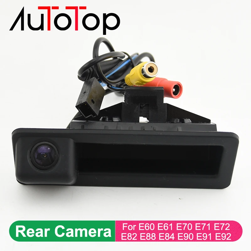 AUTOTOP Car Reverse Backup Trunk Handle Rear View Parking Camera For BMW 3 Series 5 Series X5 X6 X1 E84 E39 E60 E70 E71 E82 E90