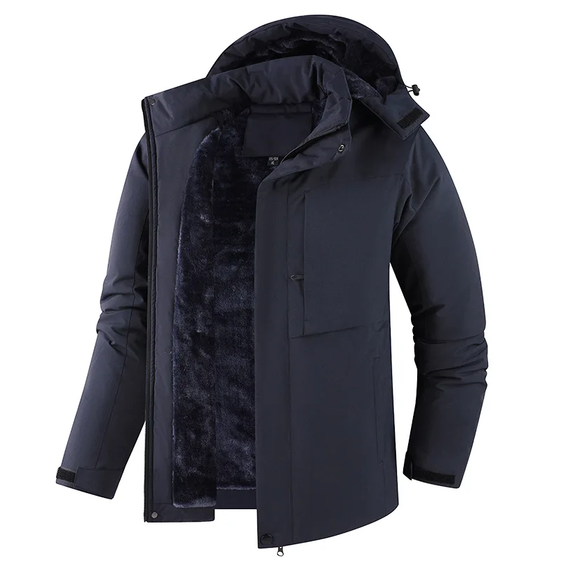 

Autumn and winter outdoor sports windproof and waterproof jacket men's new large-size warm cotton clothes