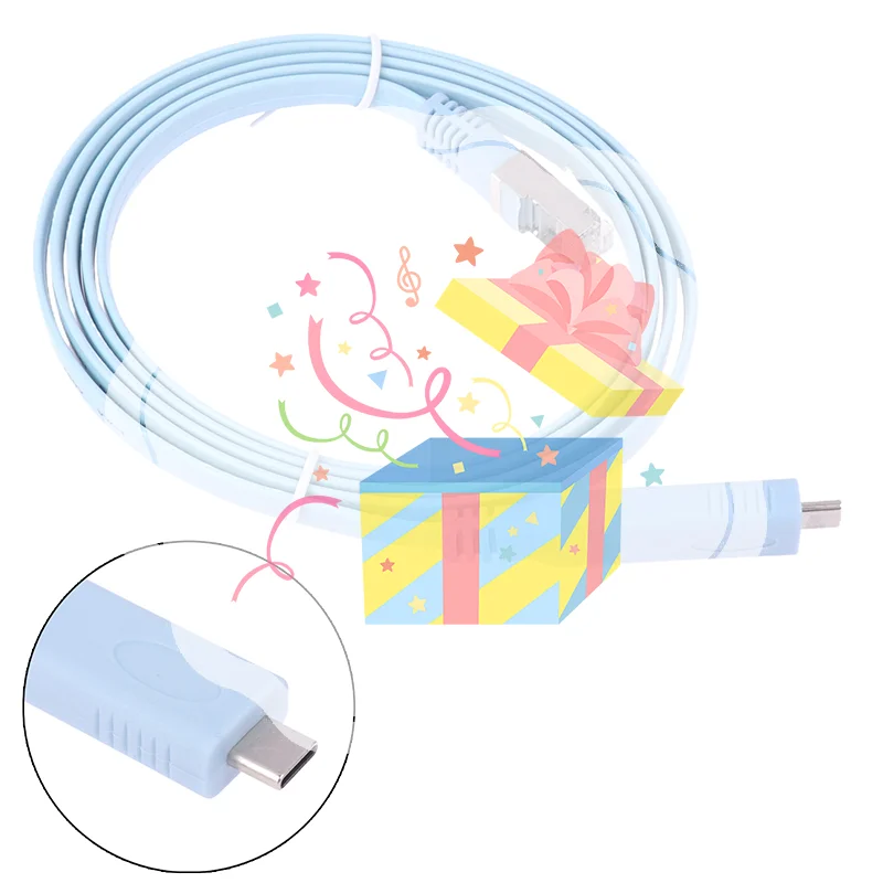 1.5m Usb C To Rj45 Console Cable Rs232 Serial Adapter For Router Rj 45 Data Cable Converter Type-C Switch Control Cables