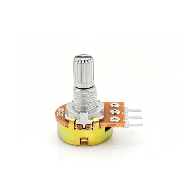 5Pcs WH148N 15mm Single Potentiometer B Type Variable Resistor Volume Control Potentiometer Audio Amplifier Electronic Circuit