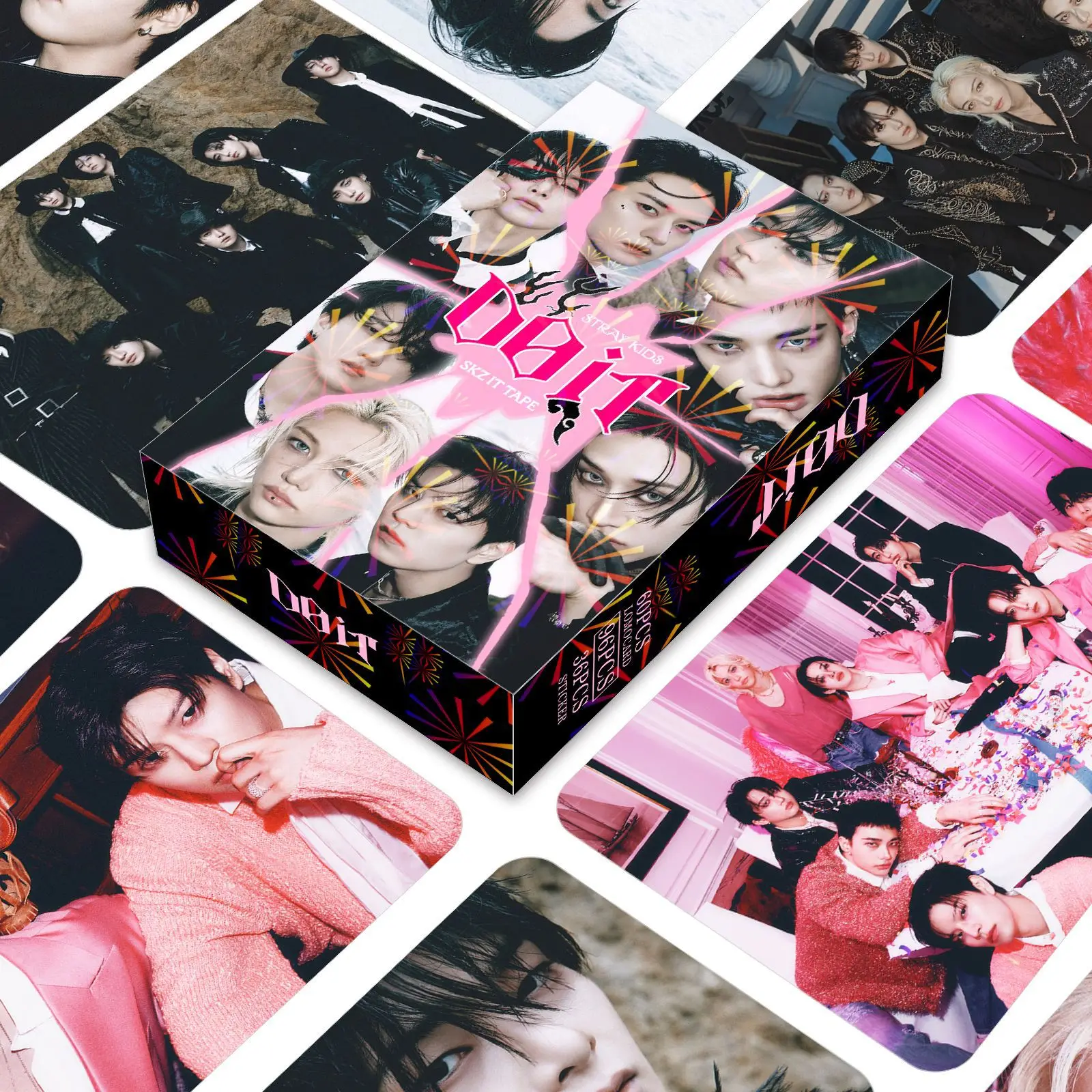 

Набор коробок для фотокарт SKZOO Stray Kids KARMA Album — полная коллекция участников с Hyunjin Lee Felix, высококачественный Kpop Fan Co