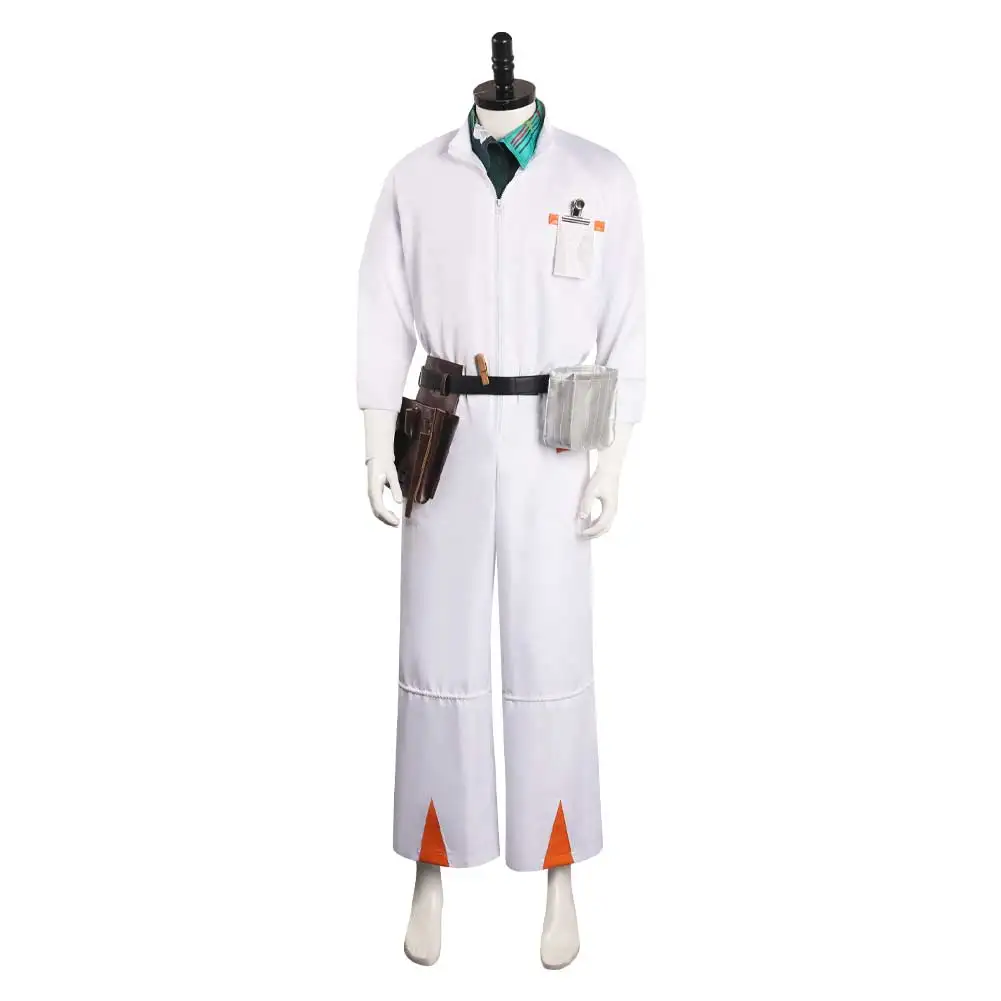 Doc Brown Cosplay zurück zu zukünftigen Verkleidung Kostüm Erwachsenen Männer Overall Mantel Hemd Gürtel Outfits Halloween Karneval Party Anzug