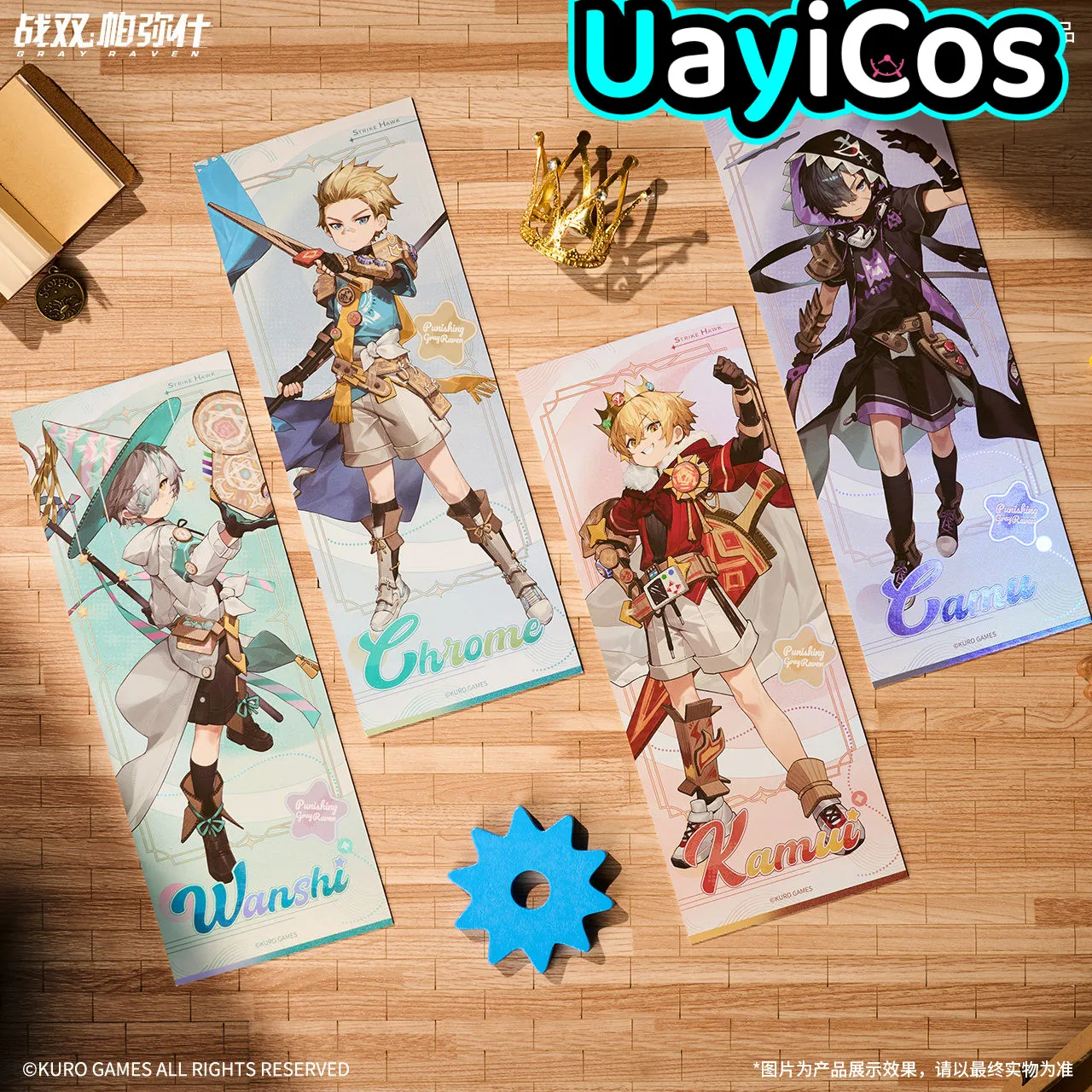 

Official Game PUNISHING: GRAY RAVEN Chrome Camu Hamui Wanshi Laser ticket Ornaments Once Upon a Dream Series Anime Game Toy Gif