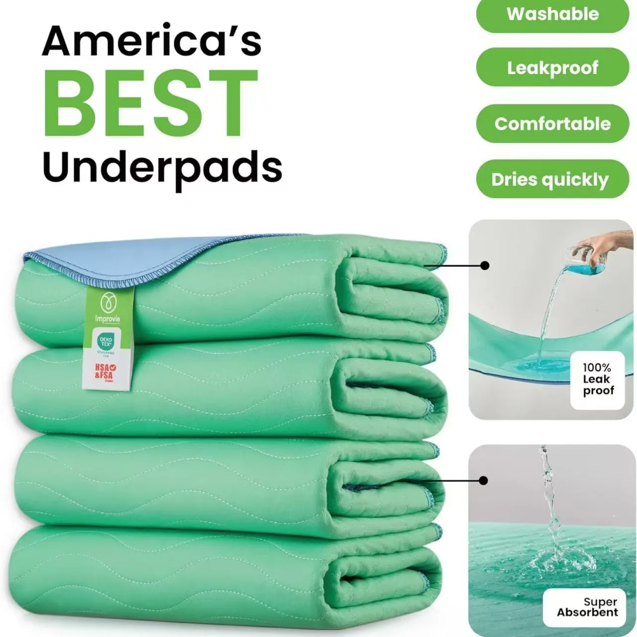Reusable and Washable Nursing Pads/Diaper Pads, 23.6in*17.7in, 1-Pack, Suitable for Children, Adults and Pets.