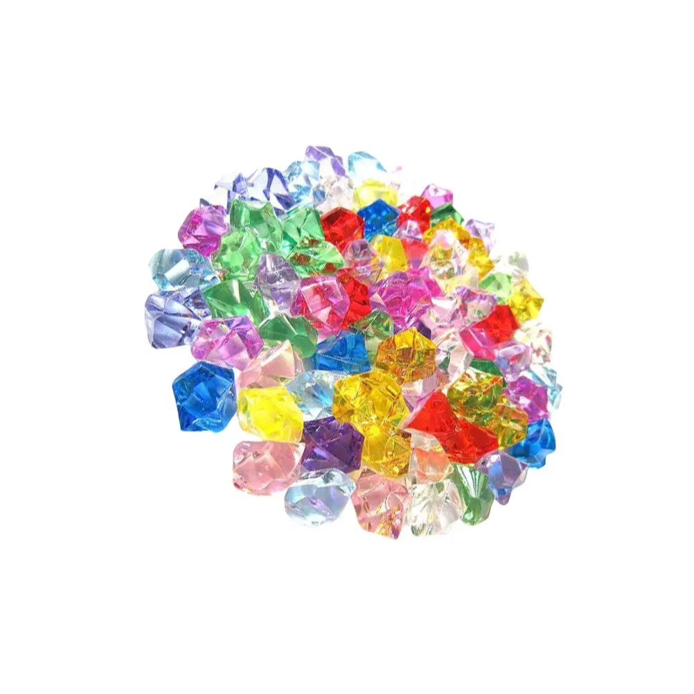 

200 pcs Acrylic Crystal Craft Stones Irregular Ice Lump Plastic Transparency Stones Eco-Friendly Resin Filler Vase Home Decor
