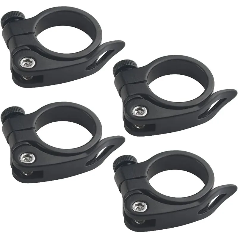 

XINGYHENG 4Pcs Bicycle Seat Clamp Mountain Bike Road 28.6mm 31.8mm 34.9mm Aluminum Alloy Bike Bicycle Quick Release Seatpost