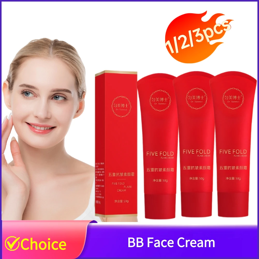 BB Face Cream Moisturizing Foundation Concealer Whitening Oil-control Waterproof Long-lasting Makeup Cosmetics 1/2/3pcs