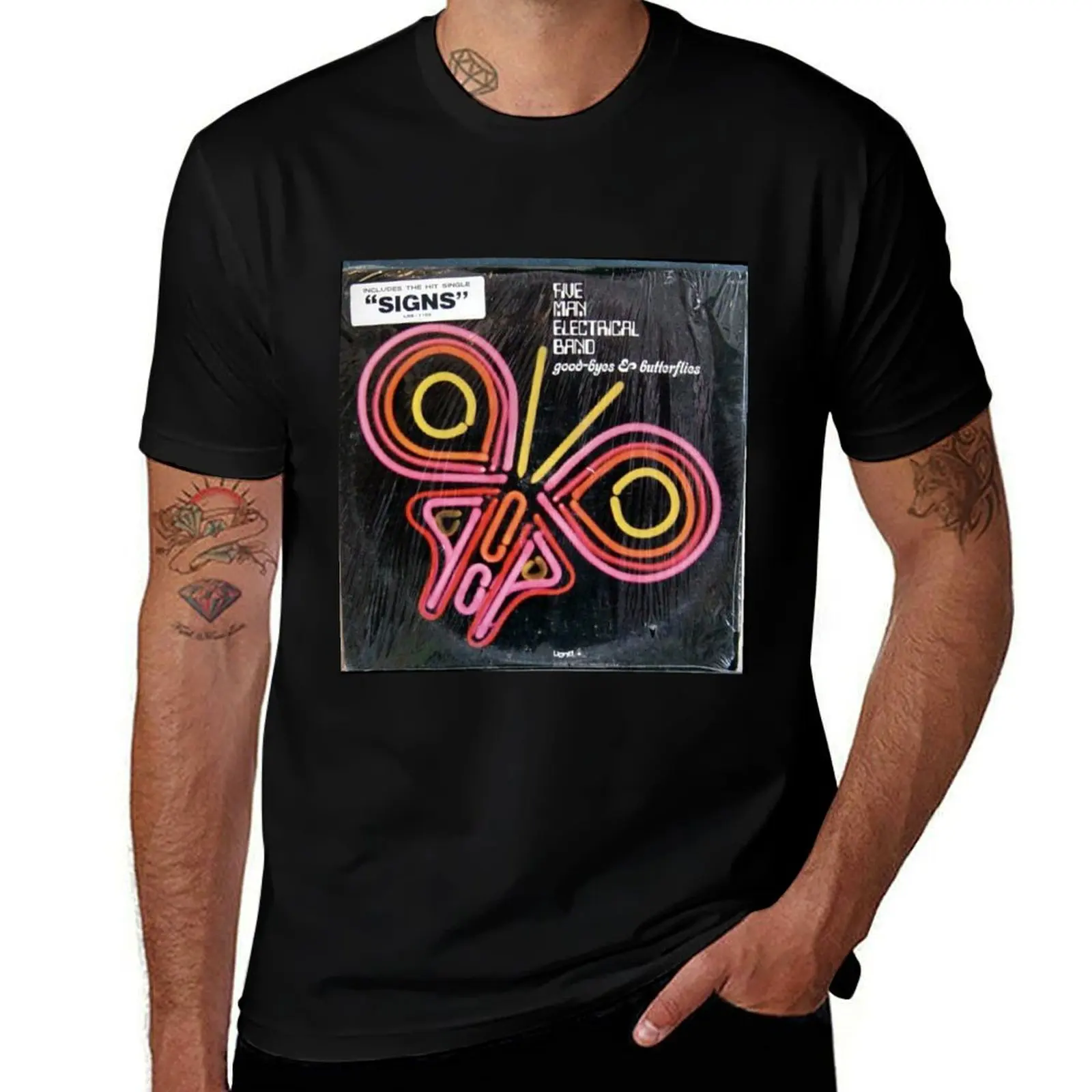 

Signs, Five Man Electrical Band, Good-Byes & Butterflies T-Shirt oversize t-shirts man shirts graphic tees men t shirts