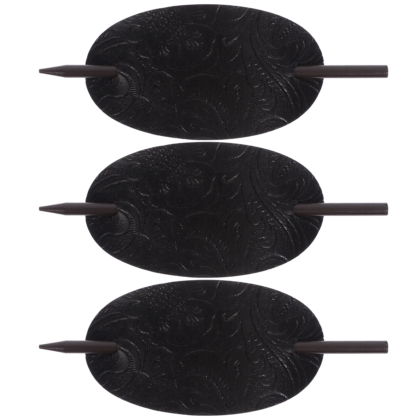 

3pcs Hair Pin Classic Wooden Accessories Stylish Daily Wear Durable Lightweight Ponytail Holder Elegant Gift
