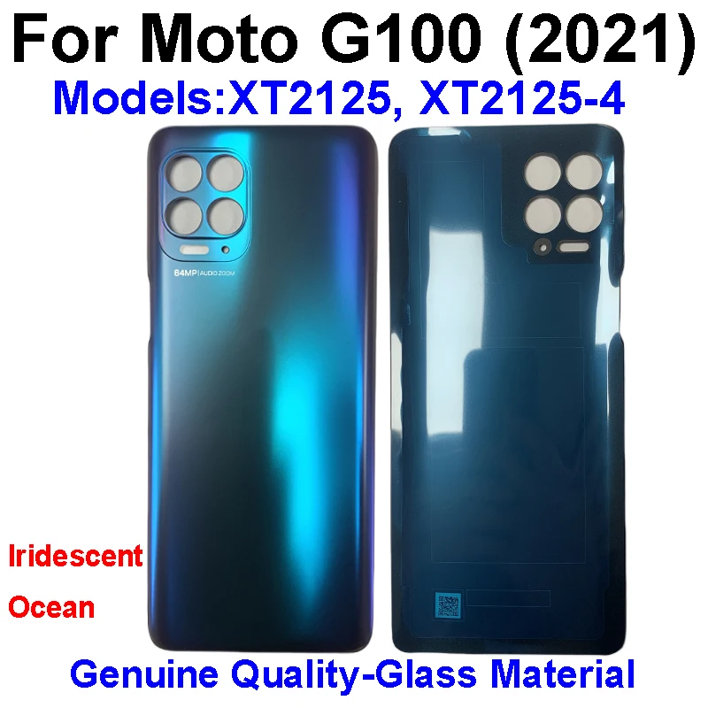 Battery Door Housing Cover For Motorola Moto G100 XT2125, XT2125-4 Battery Rear Case Housing Cover Repair Parts