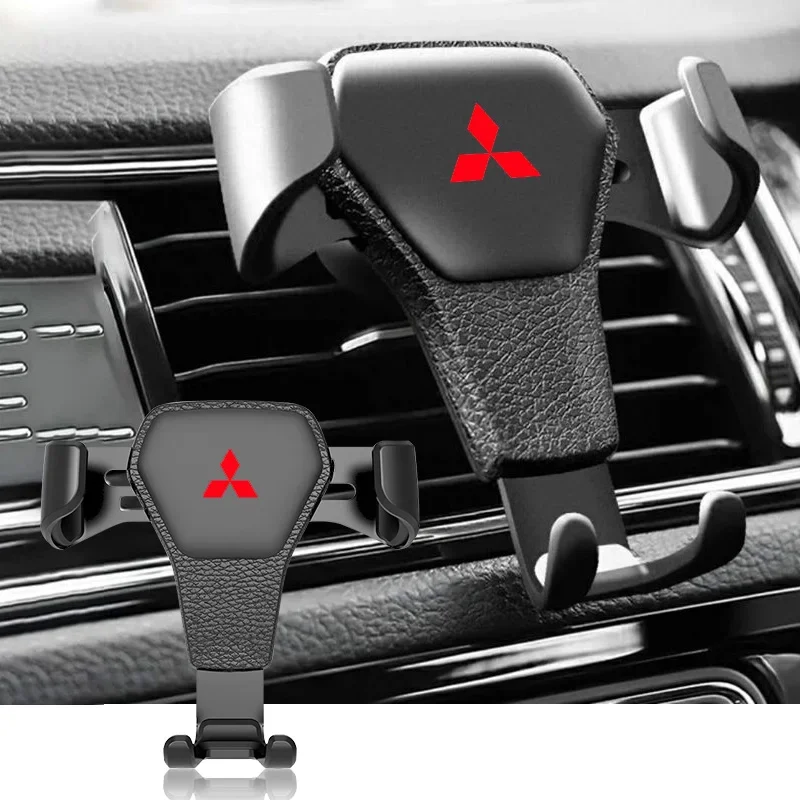 1Pcs Gravity Car Phone Holder Air Vent Mount Cell Phone Holder For Mitsubishi Asx Lancer Outlander Pajero Ralliart Car Styling