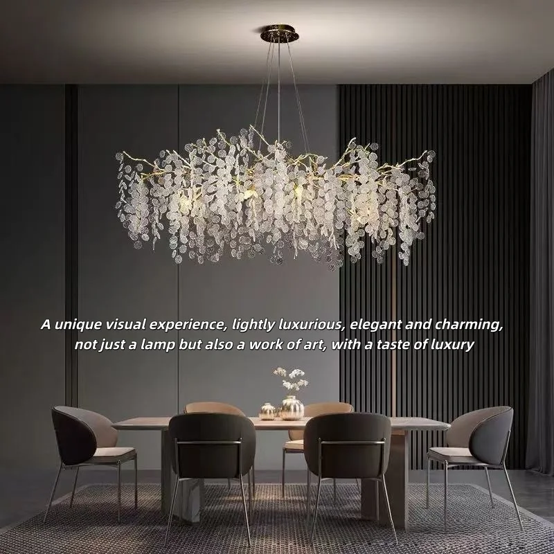 

Living room chandelier, dining room light, light luxury French chandelier, crystal lamp