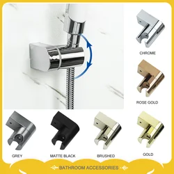ABS Shower Head Bracket Wall Mounted Shower Bracket Fixed Adjustable Black Shower Hand Holder Bathroom Accessories