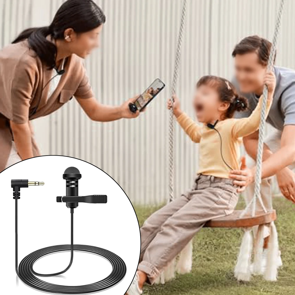 1pc ラベリアラペルマイクポータブル全指向性コンデンサーマイク互換性 Shure 用 DJL 用 Go Pro Vlog インタビュー