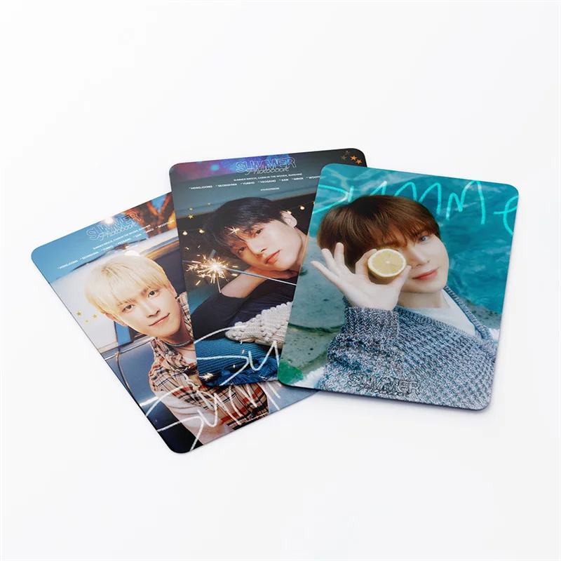 Imagem -06 - Kpop Ateez Photocard Álbum de Verão Férias de Verão Cartão Pequeno Cartão Lomo Cartão Fotográfico Colecionável Hongjoong Seonghwa 55 Pcs por Conjunto 2024