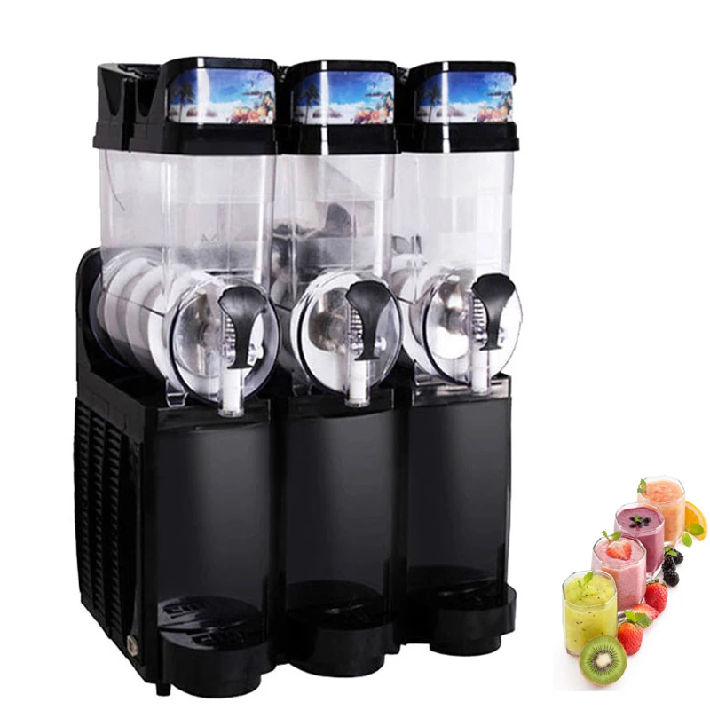 Commercial Frozen Drink Slush Machine 2 X15L Smoothie Slushy Maker 2 Cylinder Snow Melting Tank Ice-Cool Juice Dispenser