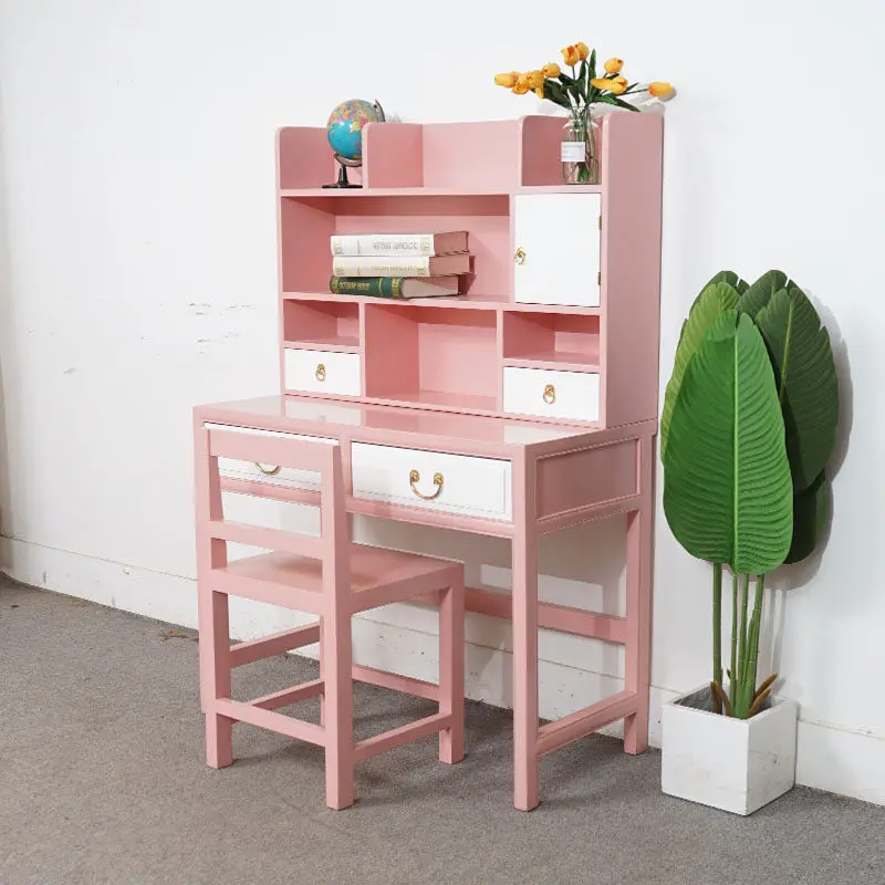 children's desk and chair combination bookcase computer table student bookcase writing desk