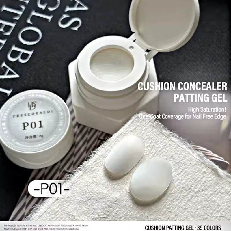 Air Cushion Patting Gel, Hochpigmentiertes Blush Gradient Ombre Nagelkunst-Gel, Kein Abwischen Nötig, UV-LED Transfer-Lack zum Einweichen