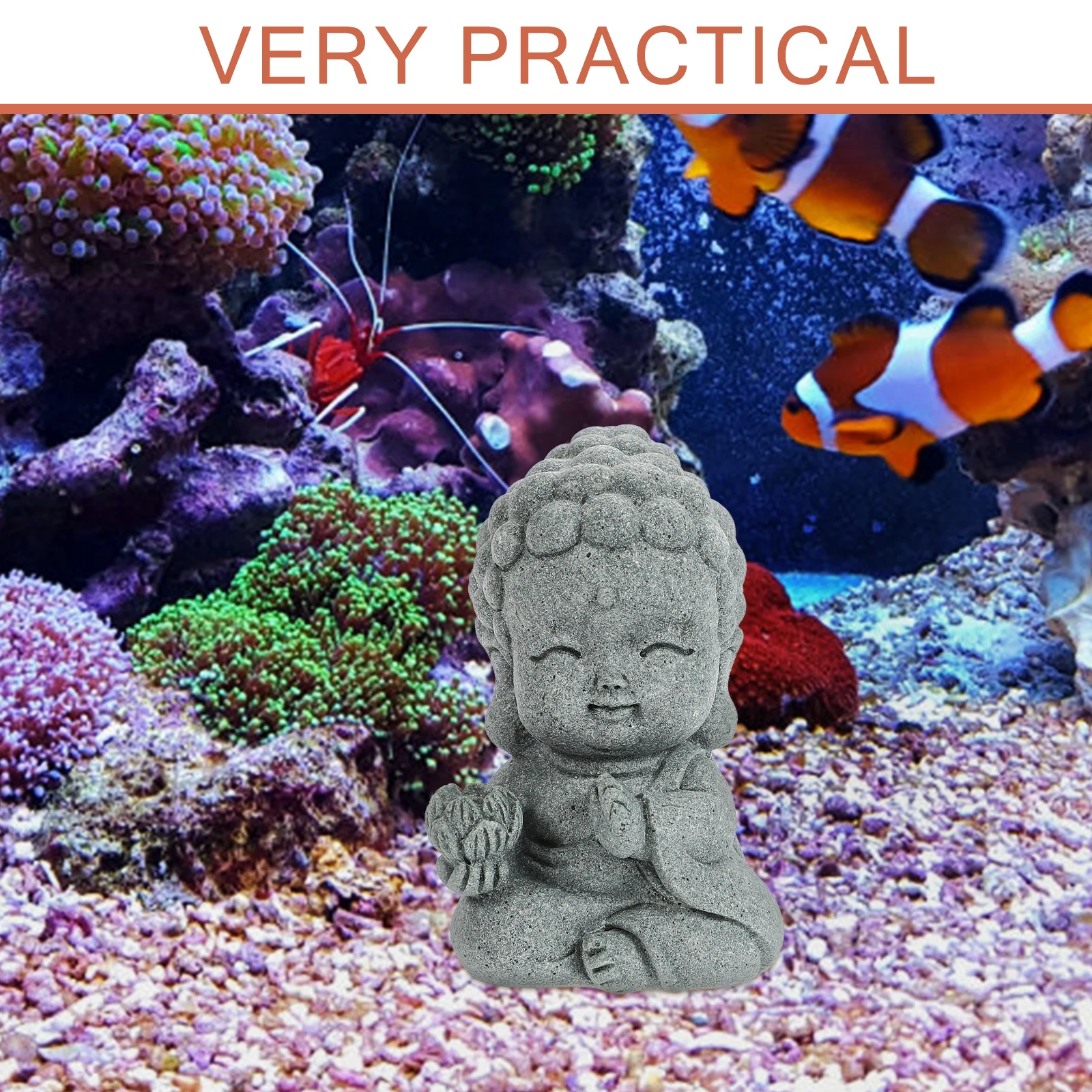 

Buddha Statue Ornament For Home Fish Tank Decor Decoration Desktop Indoor Resin Car Dashboard