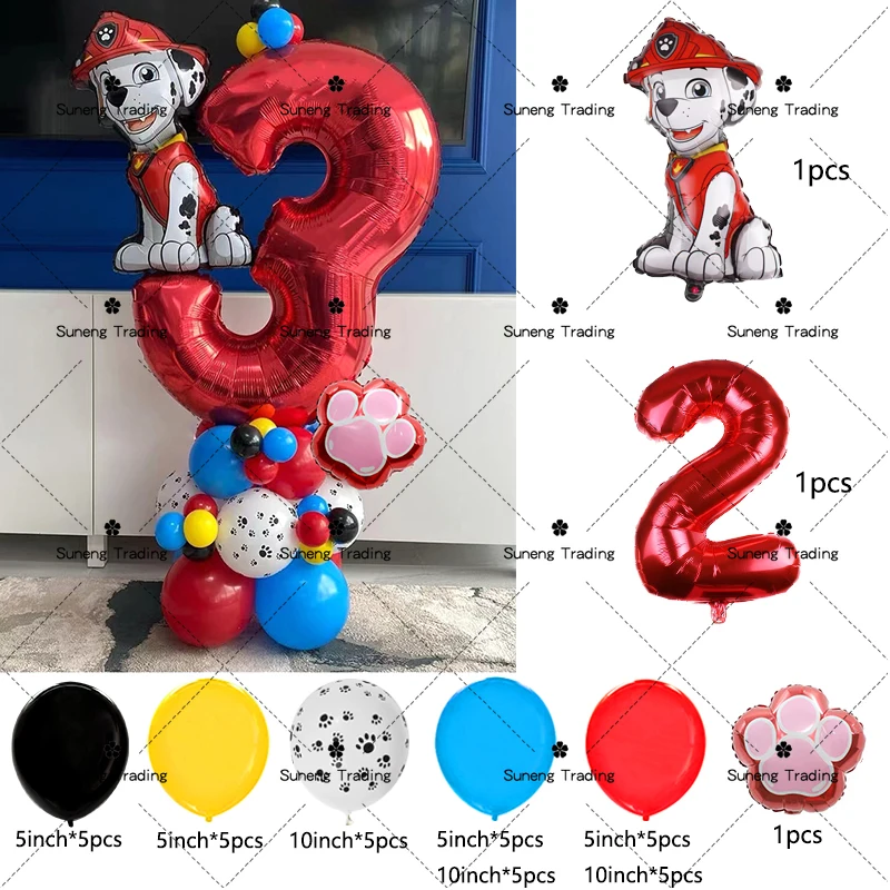Paw Patrol balon bukiet Bulbasaur postaฤ ludzka balon aluminiowy dekory dzieci prezent urodzinowy