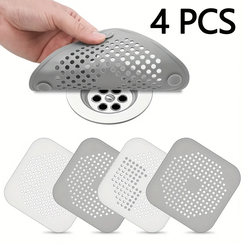 

4-Pack Anti-Clogging Drain Strainers, Bathtub Shower Floor Drain Covers, Suitable for Kitchen, Bathroom Sink, Floor Drains