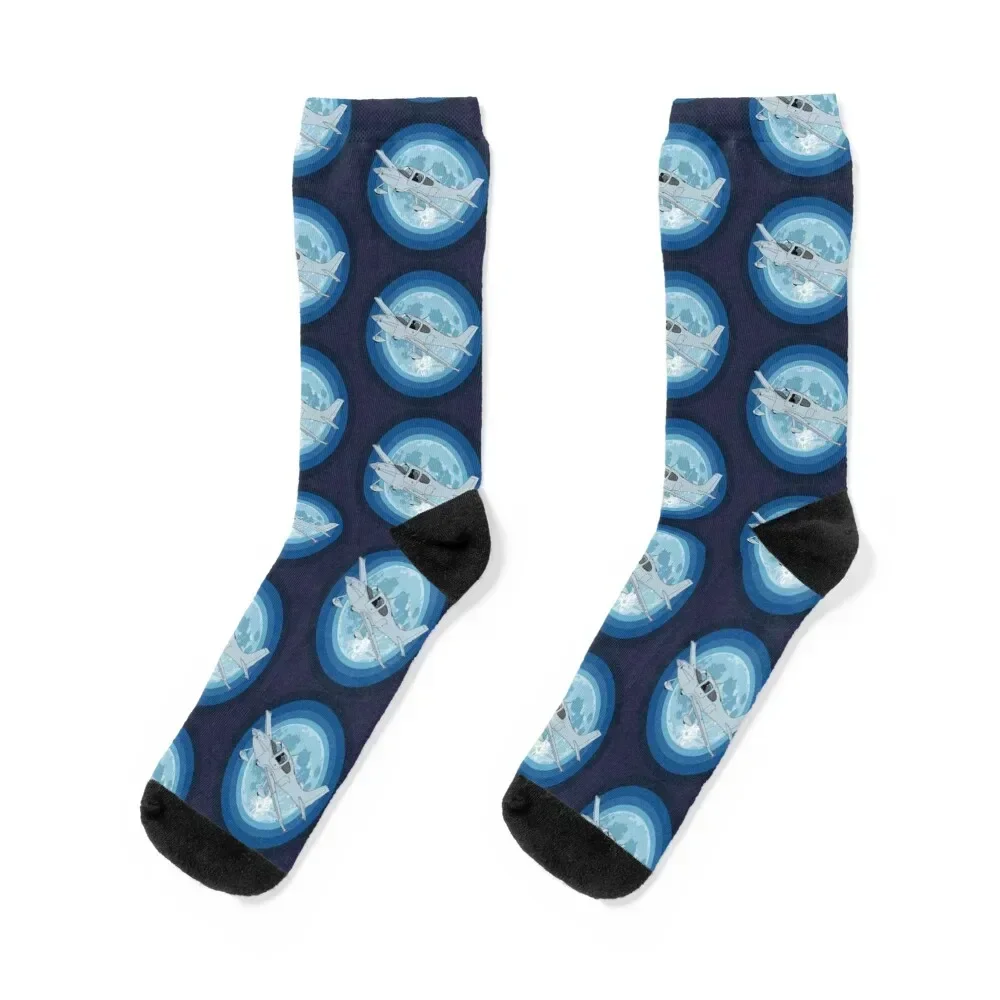 

Cirrus SR22 Night Flight Socks Crossfit Christmas luxe Stockings Socks Ladies Men's