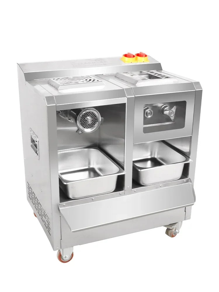 

Zheng*******lti-functional commercial high-power stainless steel ground meat slicing enema quick dismantling double motor meat s