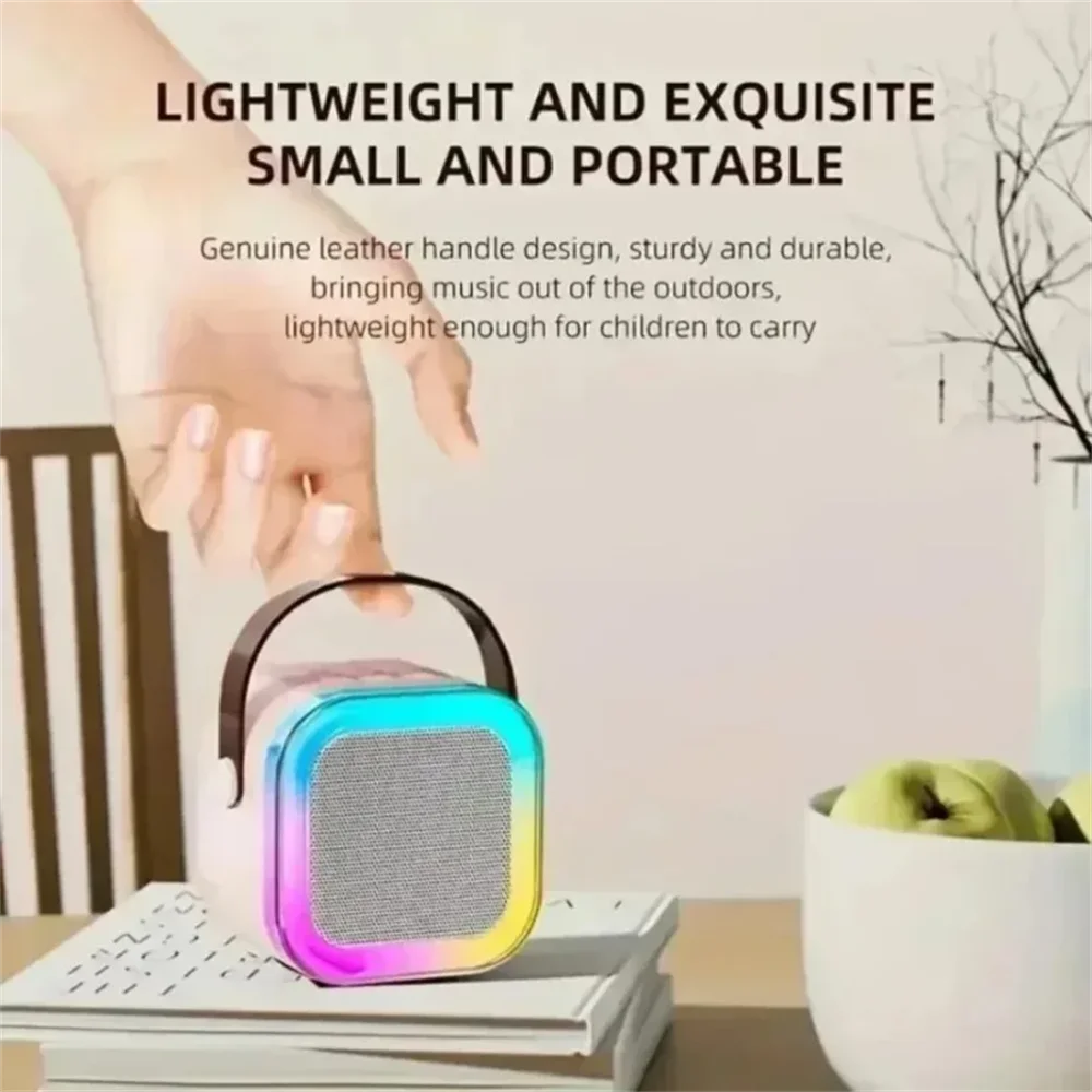 Karaoke Wireless Portable Bluetooth Speaker With Microphone Machine Mini Lamp Caixa De Som Sound Box Music Small Blootooth Mp3 image 2