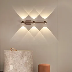 Modern Nordic Luminaire Indoor AC85-265V Up and Down Wall Sconce Lamps LED Aluminum Wall Light For Bedroom Living Room Corridor