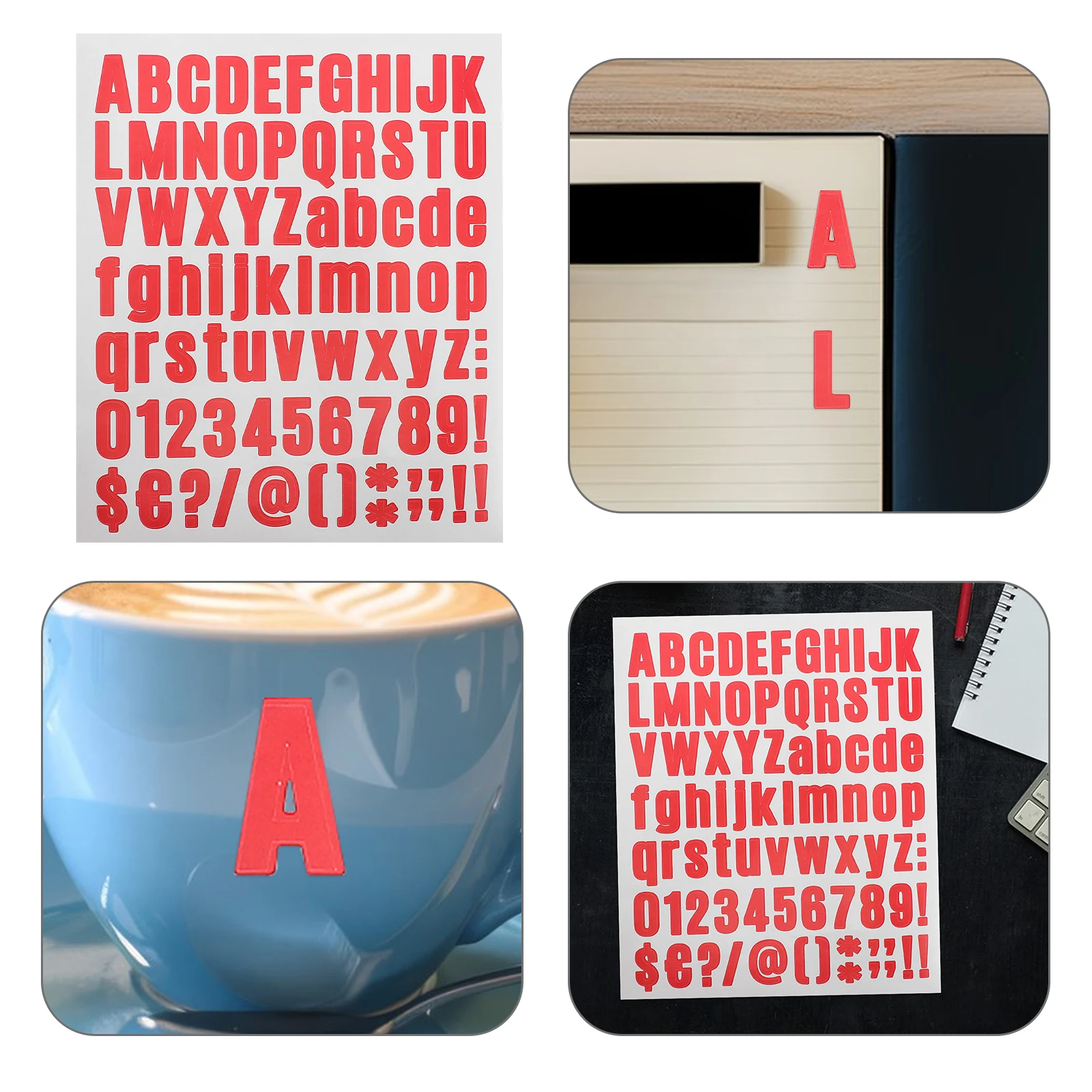 

10 PCS Alphanumeric Stickers Mailbox Football for Poster Board Alphabet Tattoo Digital