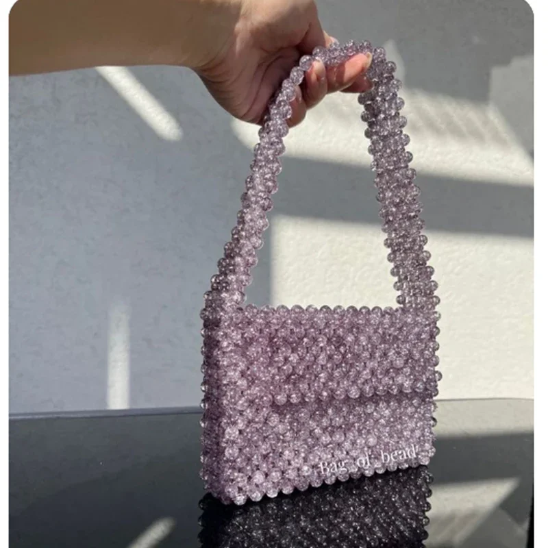 

New and Niche Design Summer Beaded Bags Fashionable Pop Bead Personalized Women's Bag with Customized Color Finished Product