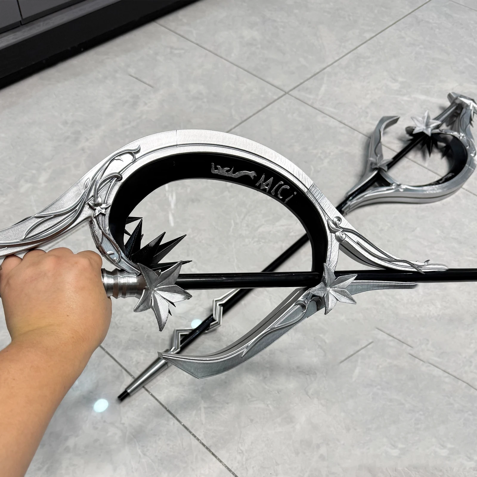 جديد الجلد طول 210 سنتيمتر لابلاند Decadenza تأثيري الأسلحة الدعامة أنيمي الفرسان هالوين كرنفال ملابس الحفلات اكسسوارات #2